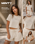 Conjunto Feminino T-Shirt Box Com Shorts Minty M00553