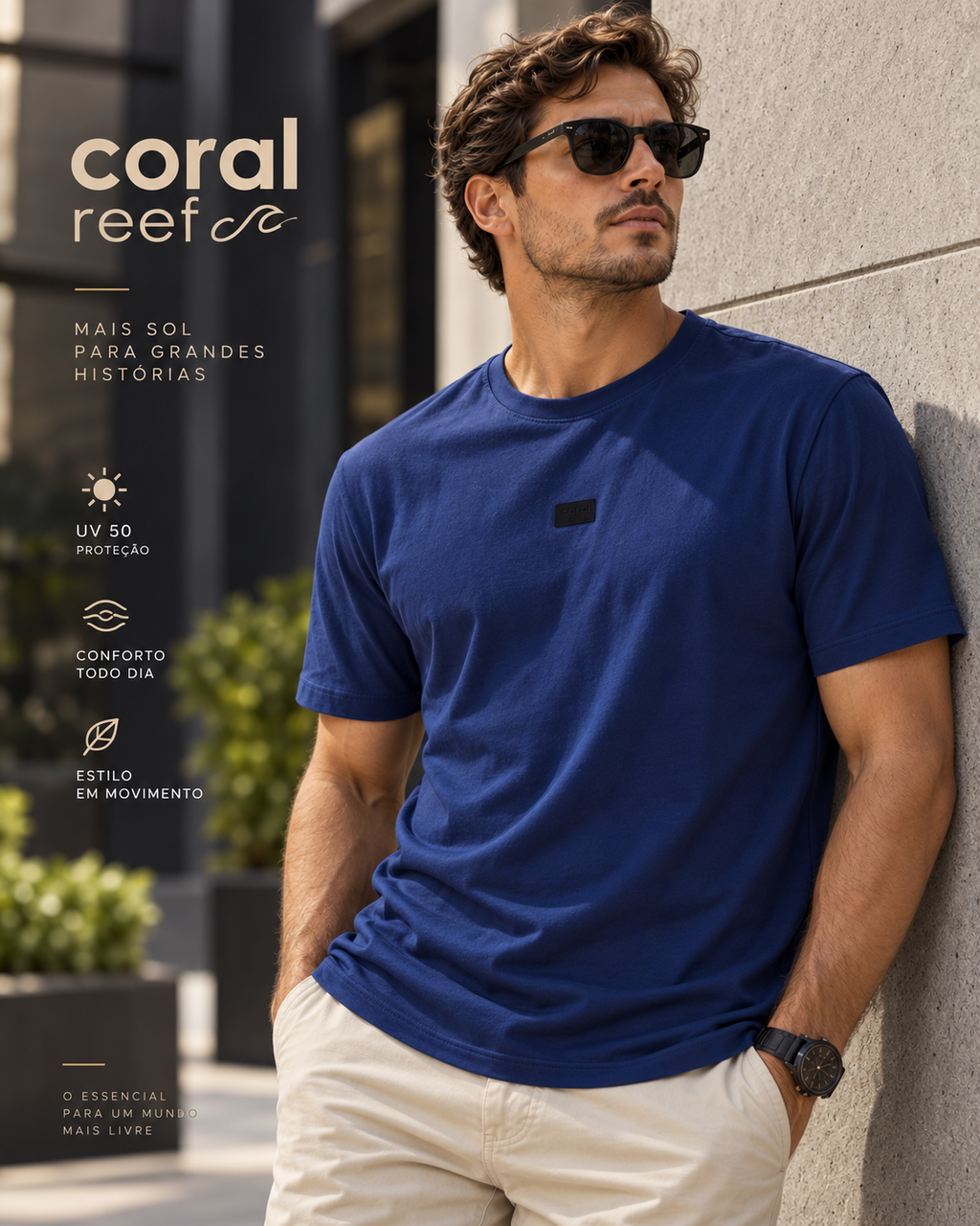 Blusa masculina Coral Reef