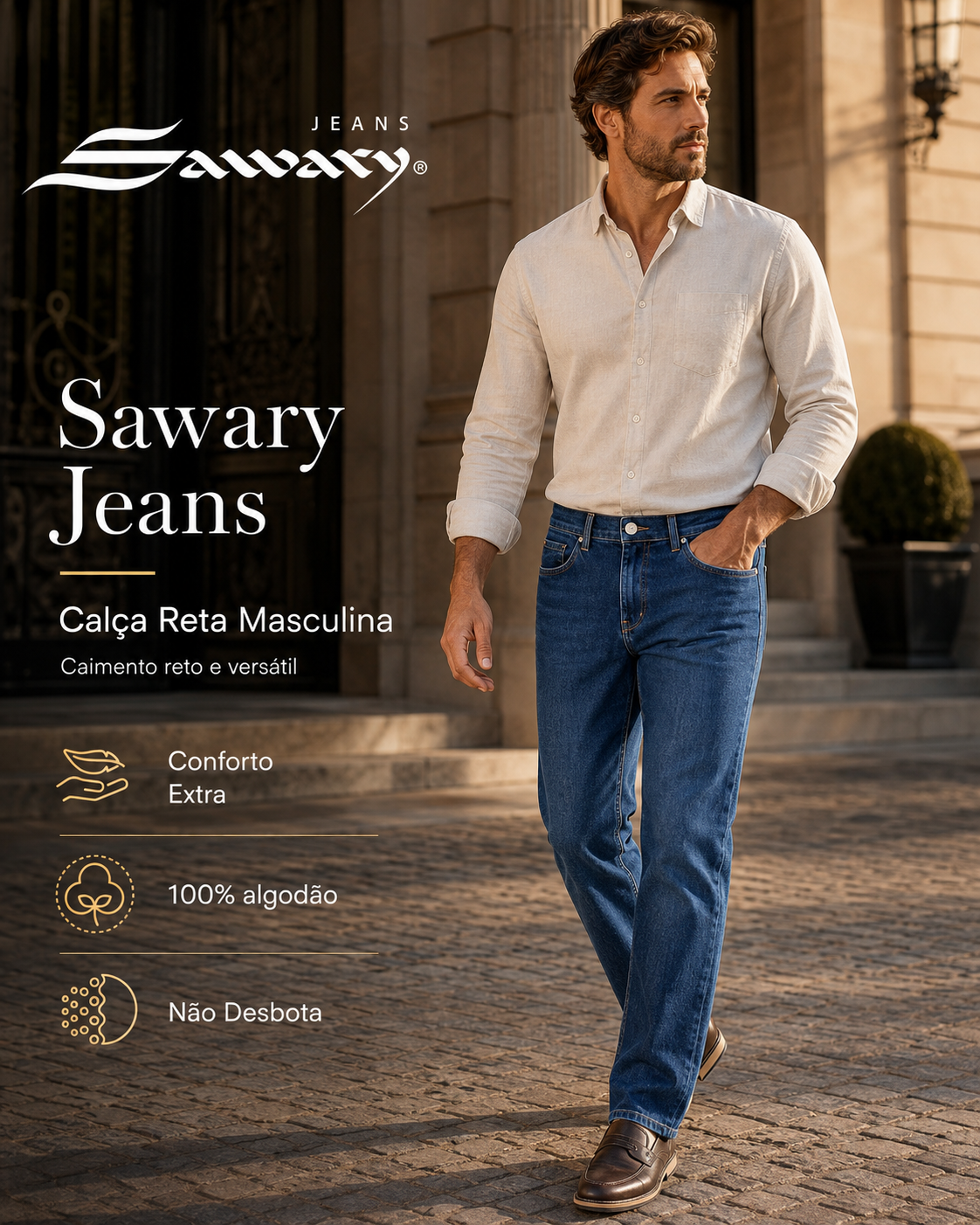Jeans Sawary reta 282274 (Si Lycra)