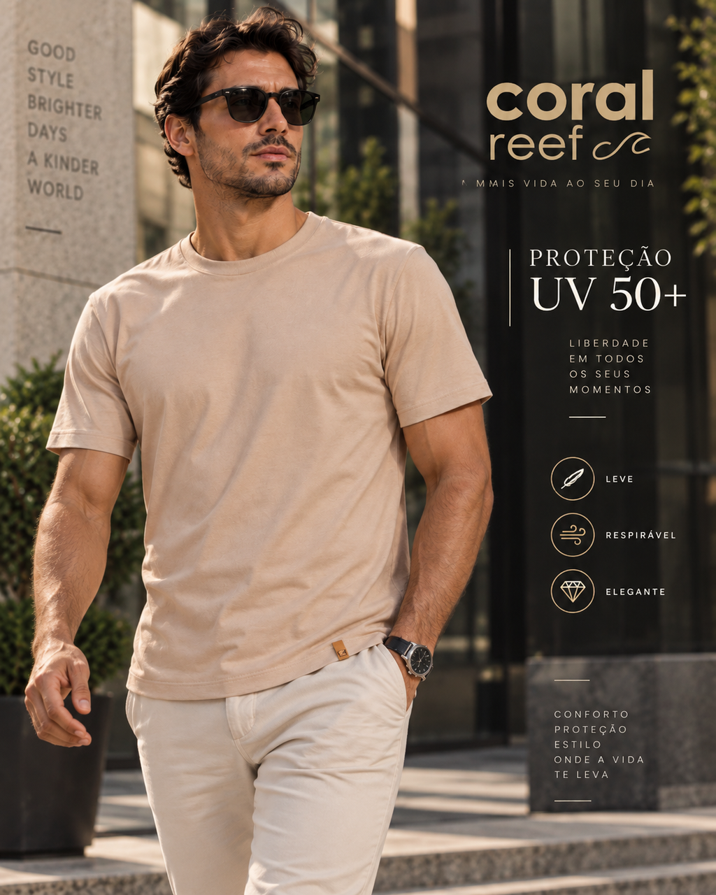 Blusa masculina Coral Reef