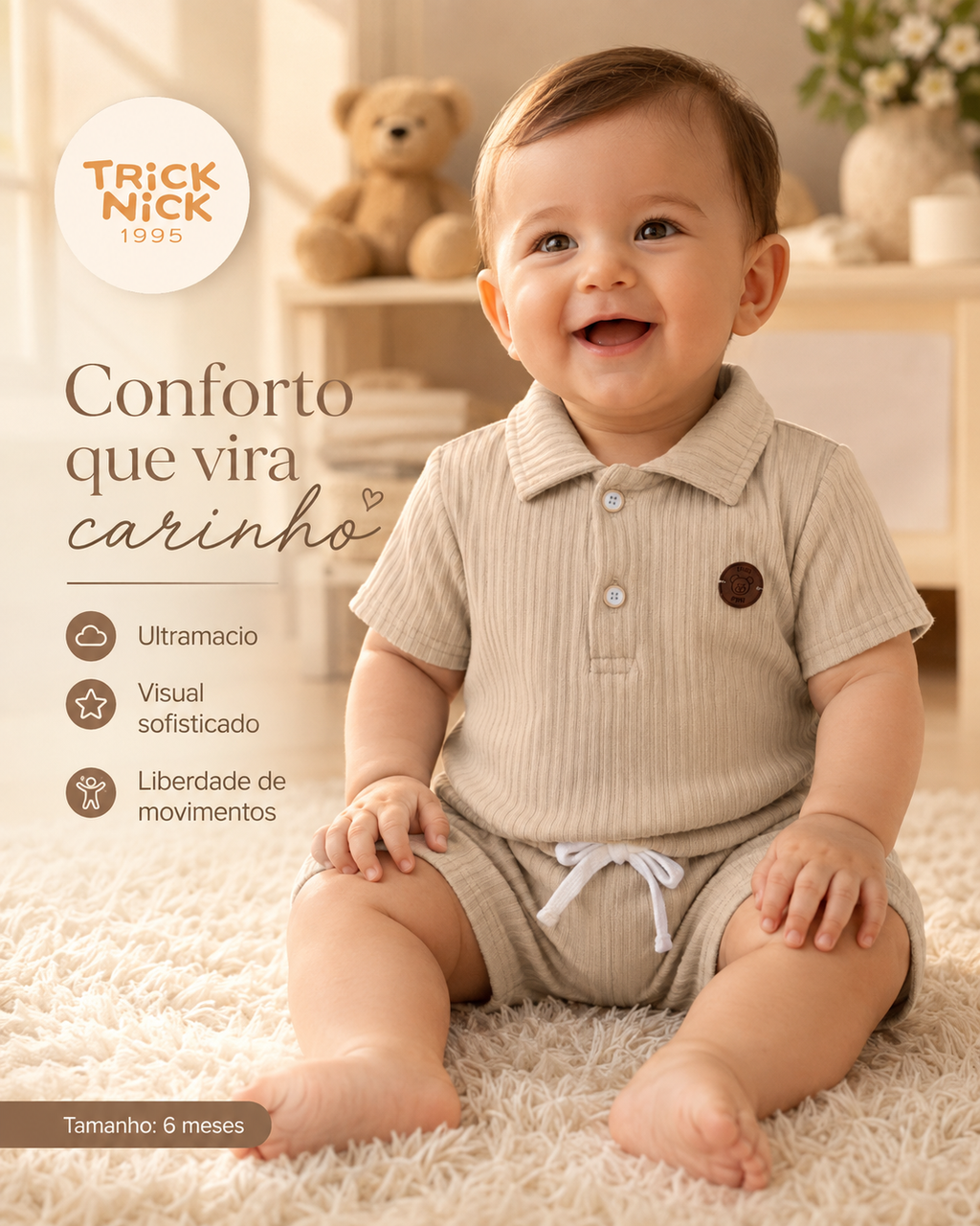 Conjunto Infantil Polo Com Bermuda Trick Nick 1028050