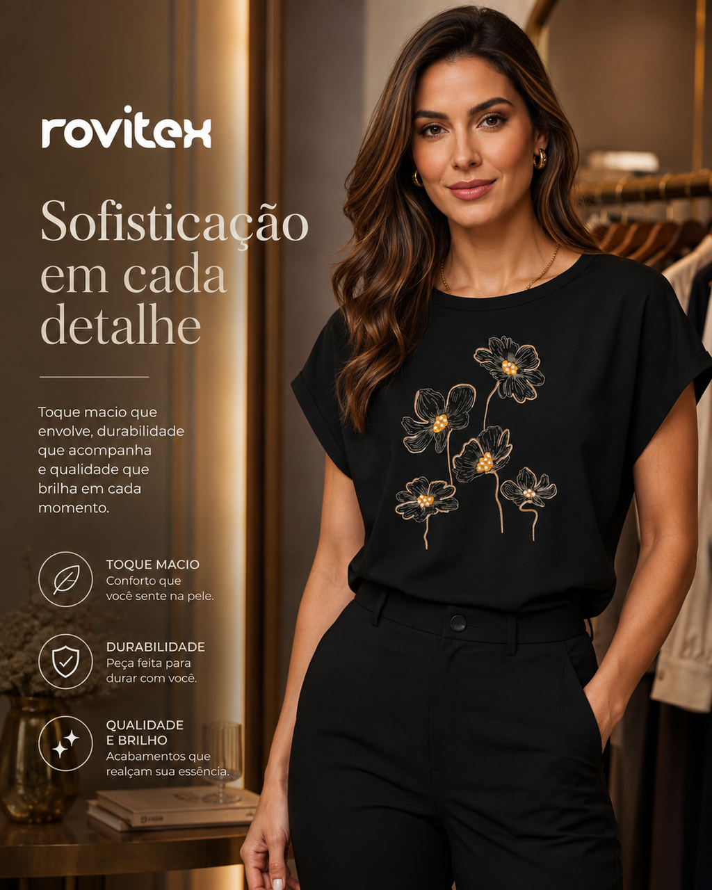Blusa Feminina Viscotorcion E Viscose Rovitex 6177445