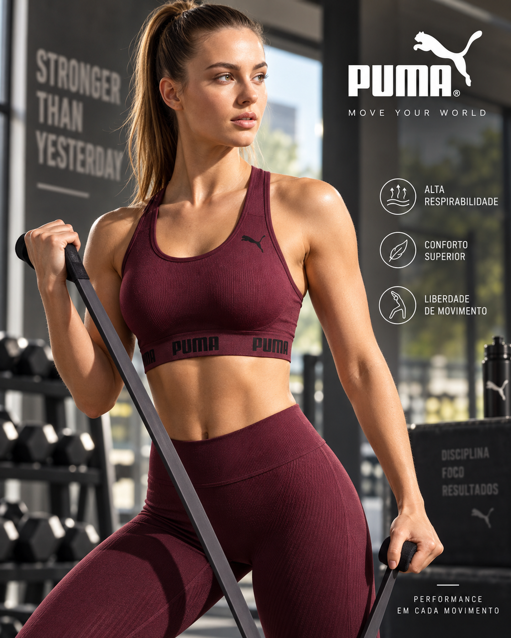 Top puma sem costura