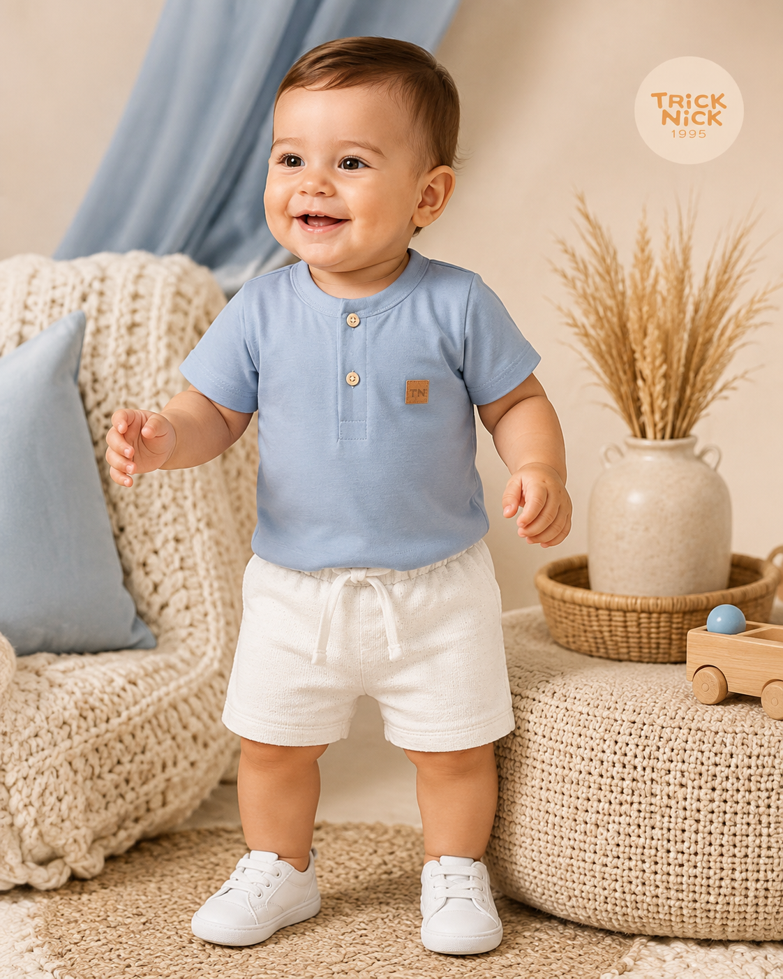 Conjunto Infantil Camiseta Com Bermuda Trick Nick 1027400