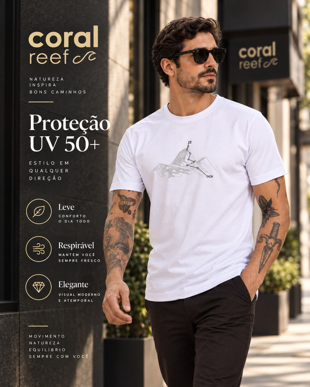 Blusa masculina Coral Reef