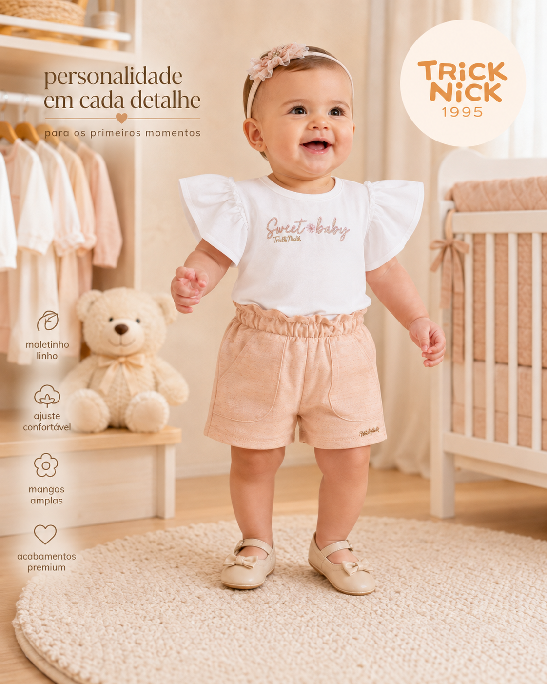 Conjunto Feminino Blusa Com Shorts Trick Nick 1137160