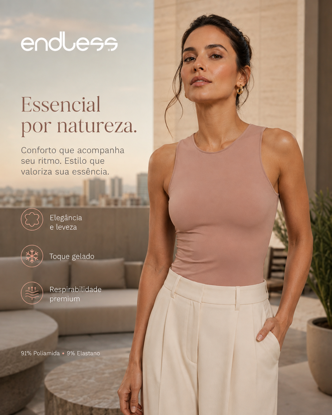 Regata Feminina Endless Polimida E16054