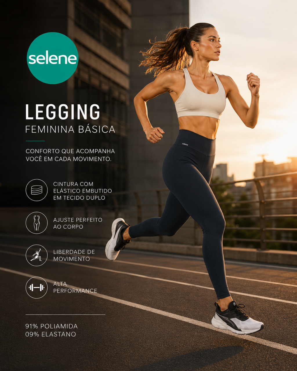 Legging Selene preto 20810