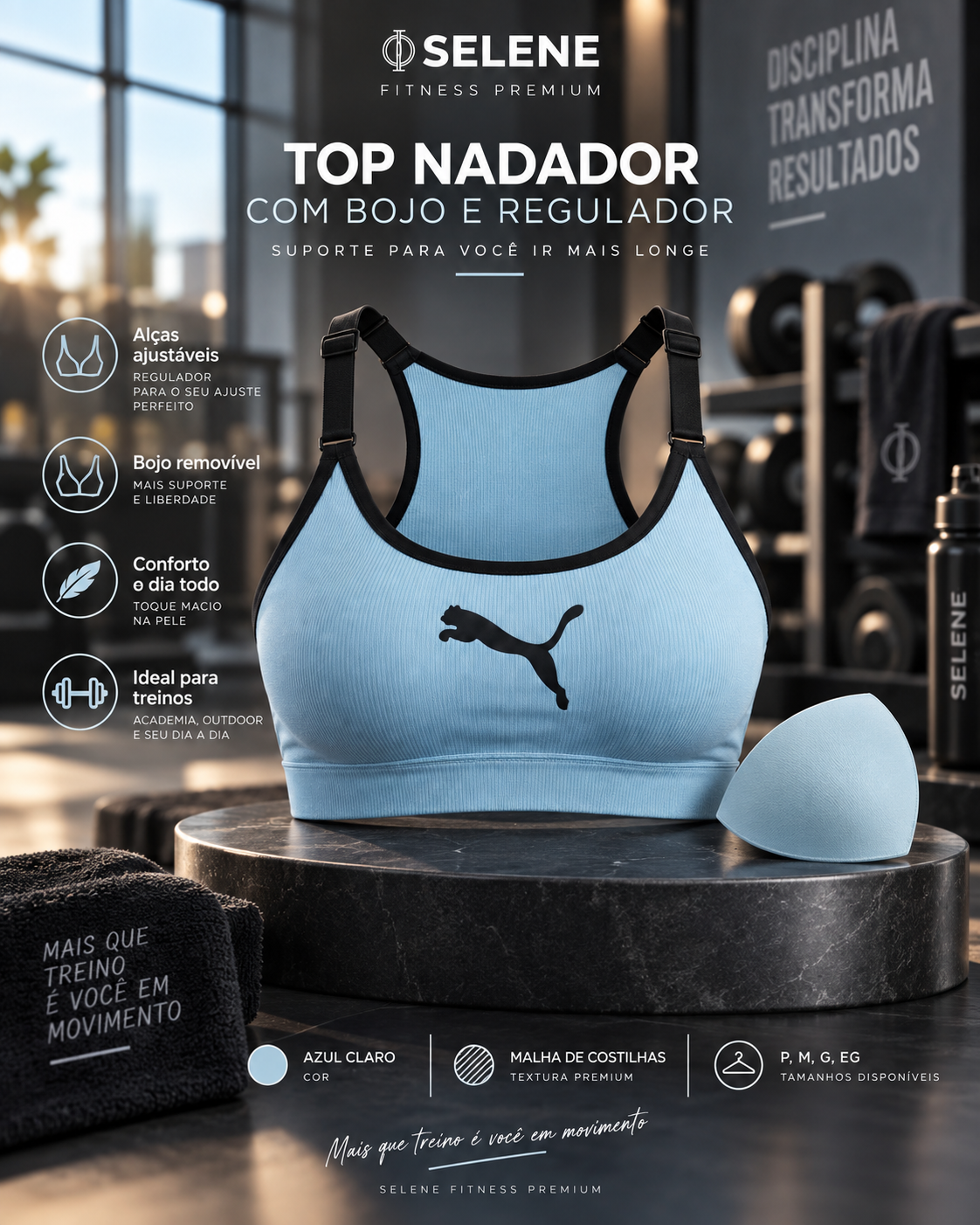 Top puma com bojo ajustable (copia)