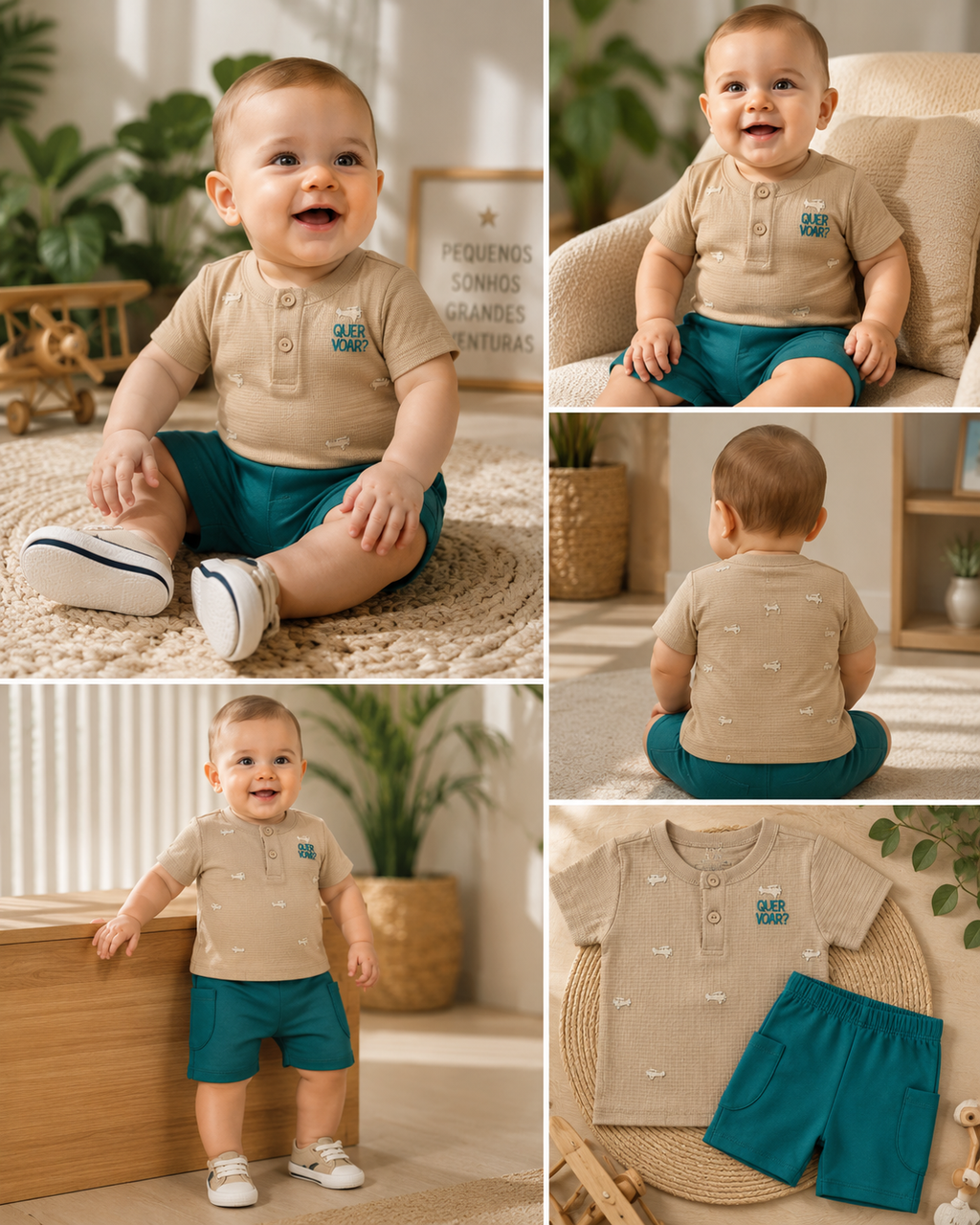 Conjunto Camiseta Com Bermuda Infantil Rovi Kids
 Código: 3029110
