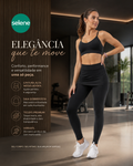 Calça Legging Com Saia Fitness Academia Selene - Preto