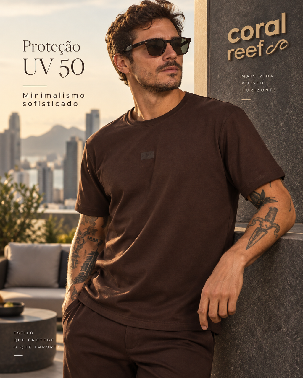 Blusa masculina Coral Reef