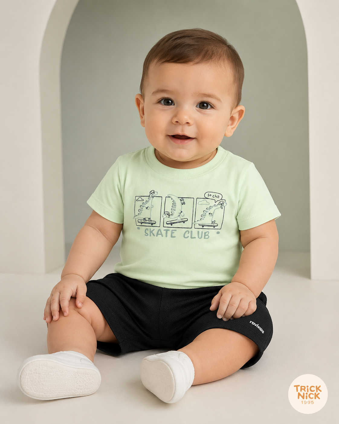 Conjunto Camiseta Com Bermuda Infantil Rovi Kids 3028990
