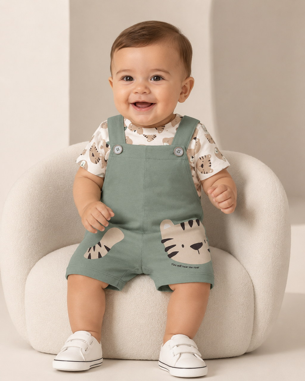 Conjunto Infantil Camiseta E Jardineira Trick Nick 1027411