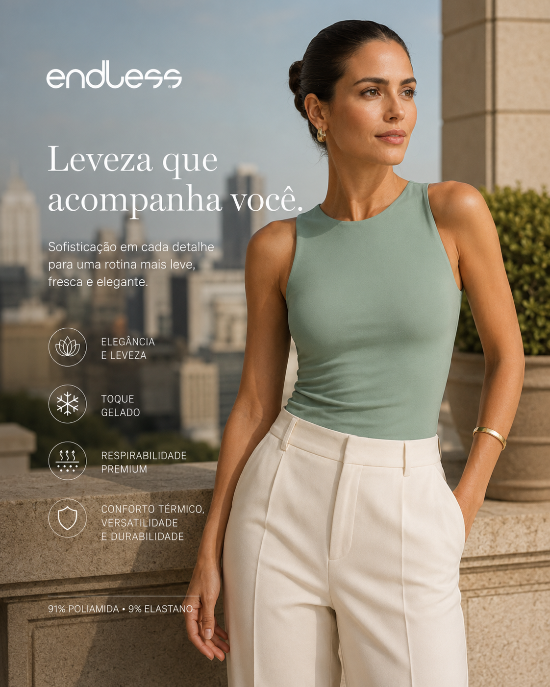 Regata Feminina Endless Polimida E16054