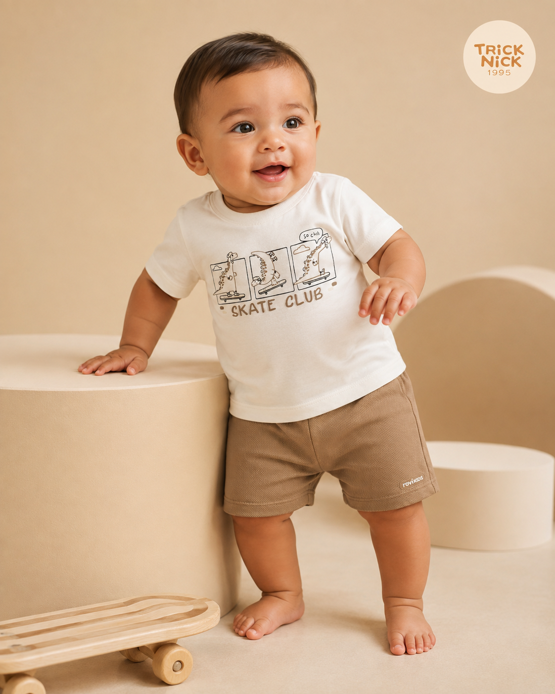 Conjunto Camiseta Com Bermuda Infantil Rovi Kids 3028990
