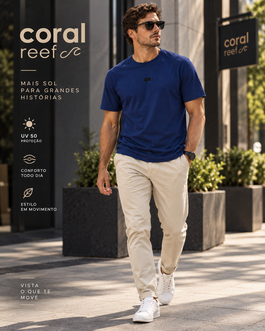 Blusa masculina Coral Reef
