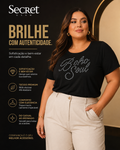 Blusa Feminina Manga Curta Secret Glam S02119