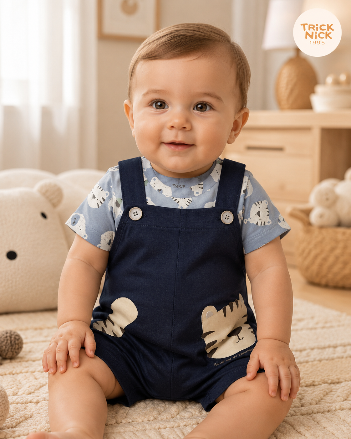 Conjunto Infantil Camiseta E Jardineira Trick Nick 1027411