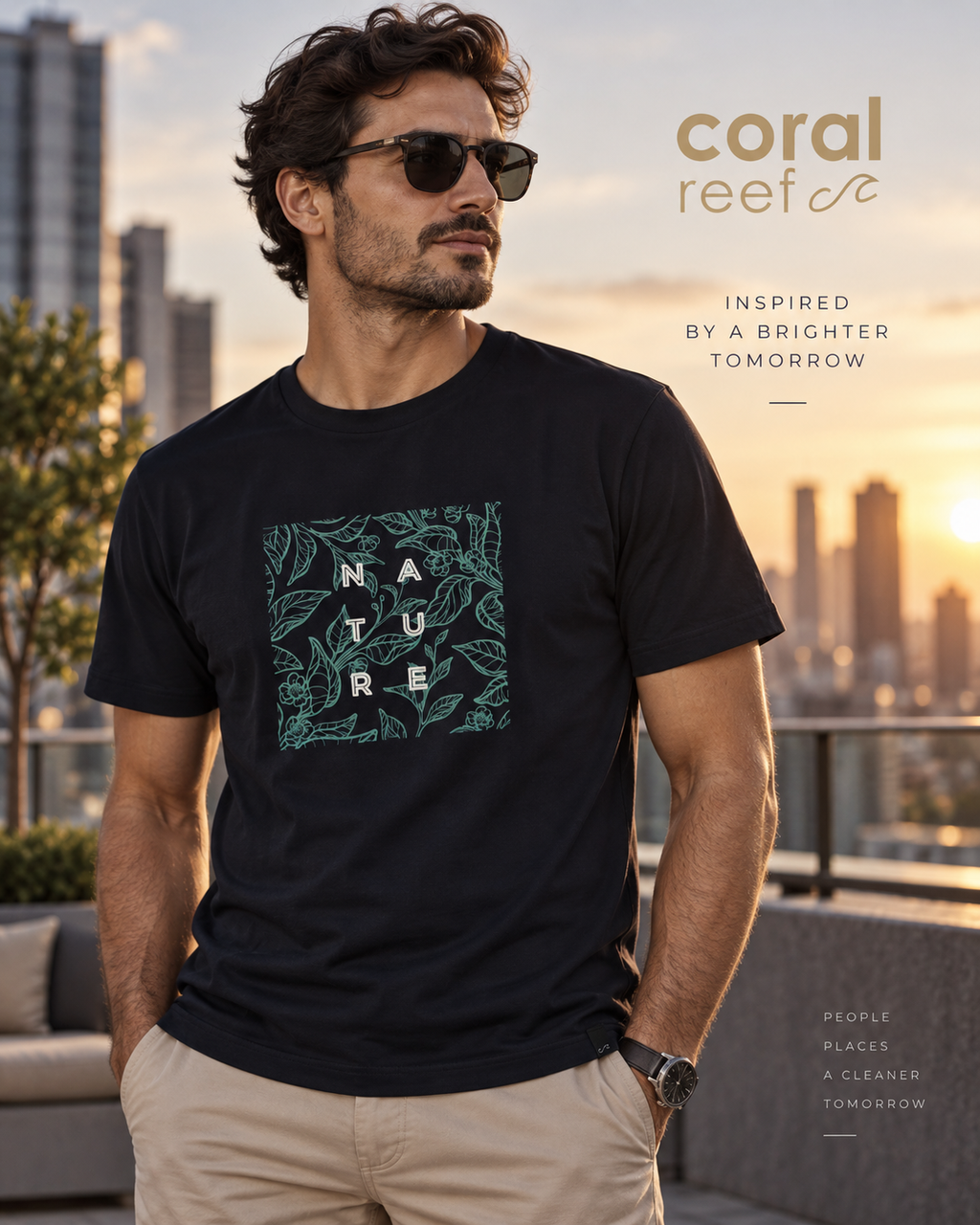 Blusa masculina Coral Reef