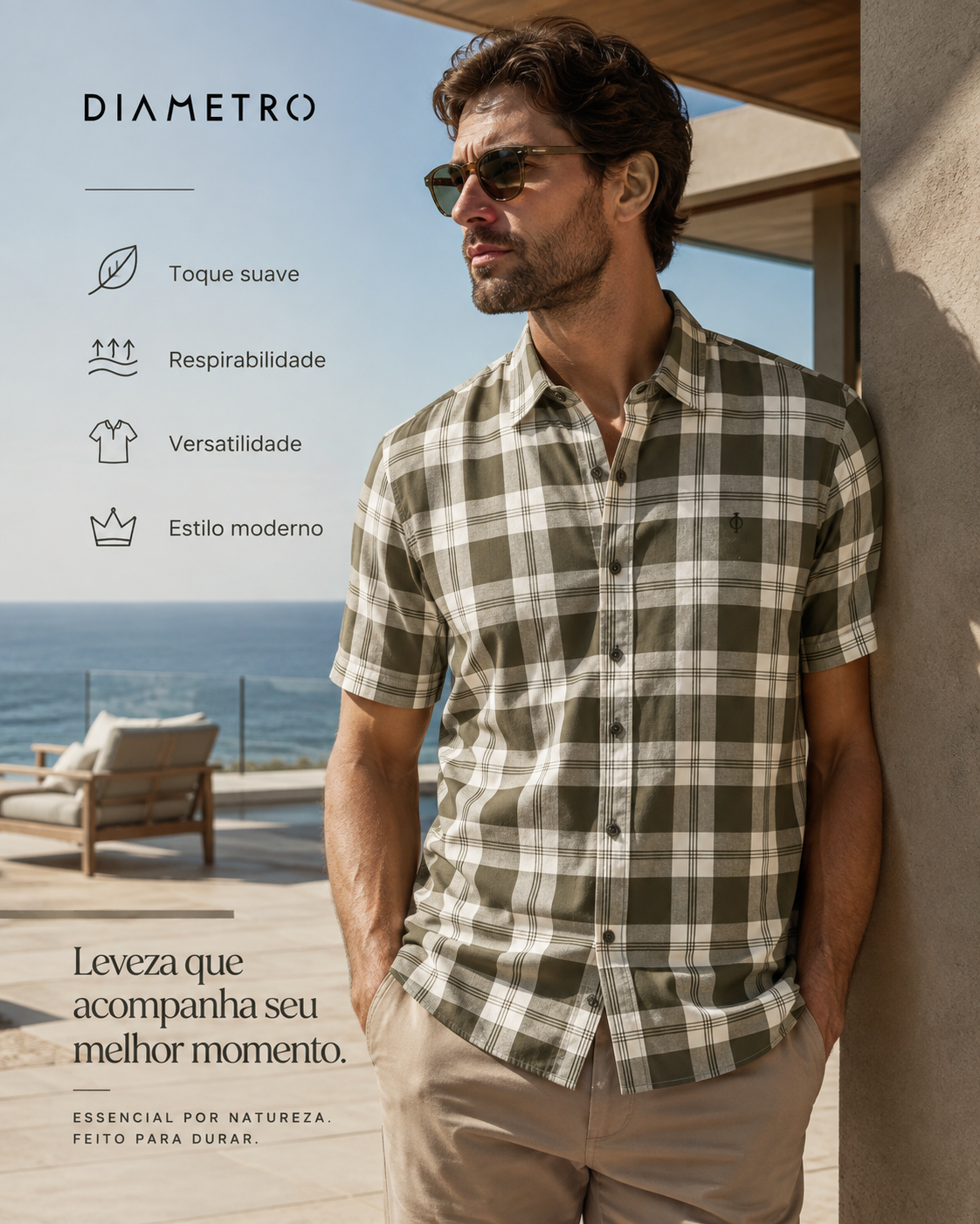Camisa Masculina Xadrez Diametro
D00647