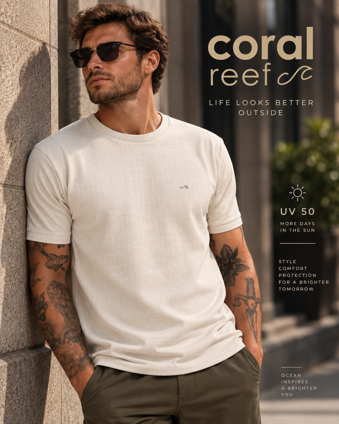 Blusa masculina Coral Reef
