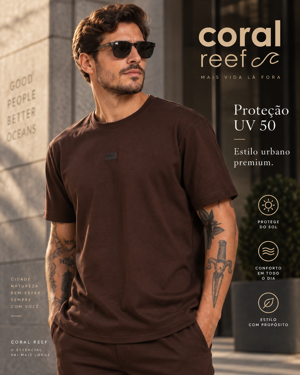 Blusa masculina Coral Reef
