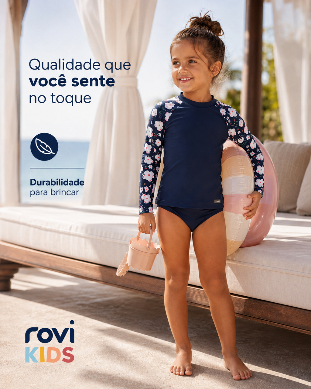 Conjunto Bíquini Infantil Proteção UV Rovi Kids 3146402