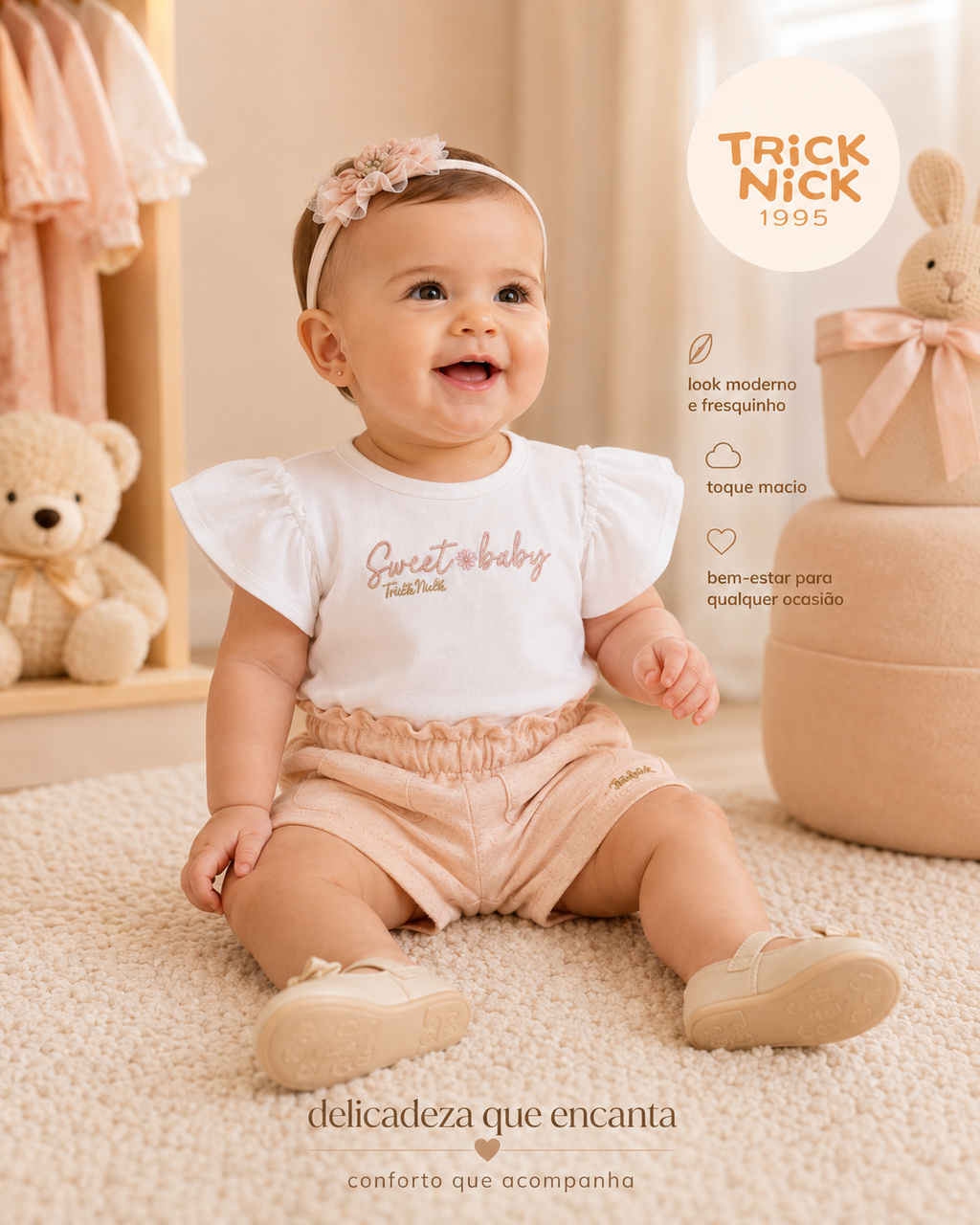 Conjunto Feminino Blusa Com Shorts Trick Nick 1137160