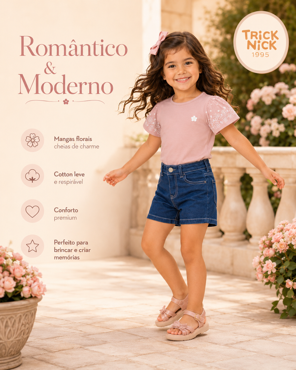 Conjunto Infantil Blusa Com Shorts Trick Nick 1171531