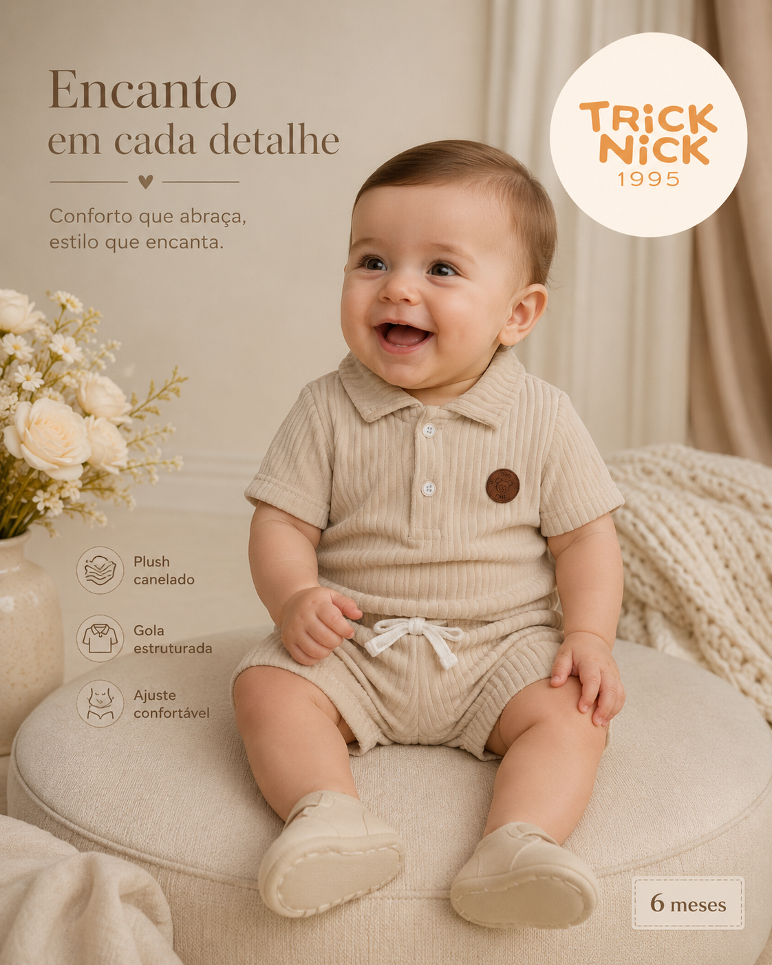 Conjunto Infantil Polo Com Bermuda Trick Nick 1028050