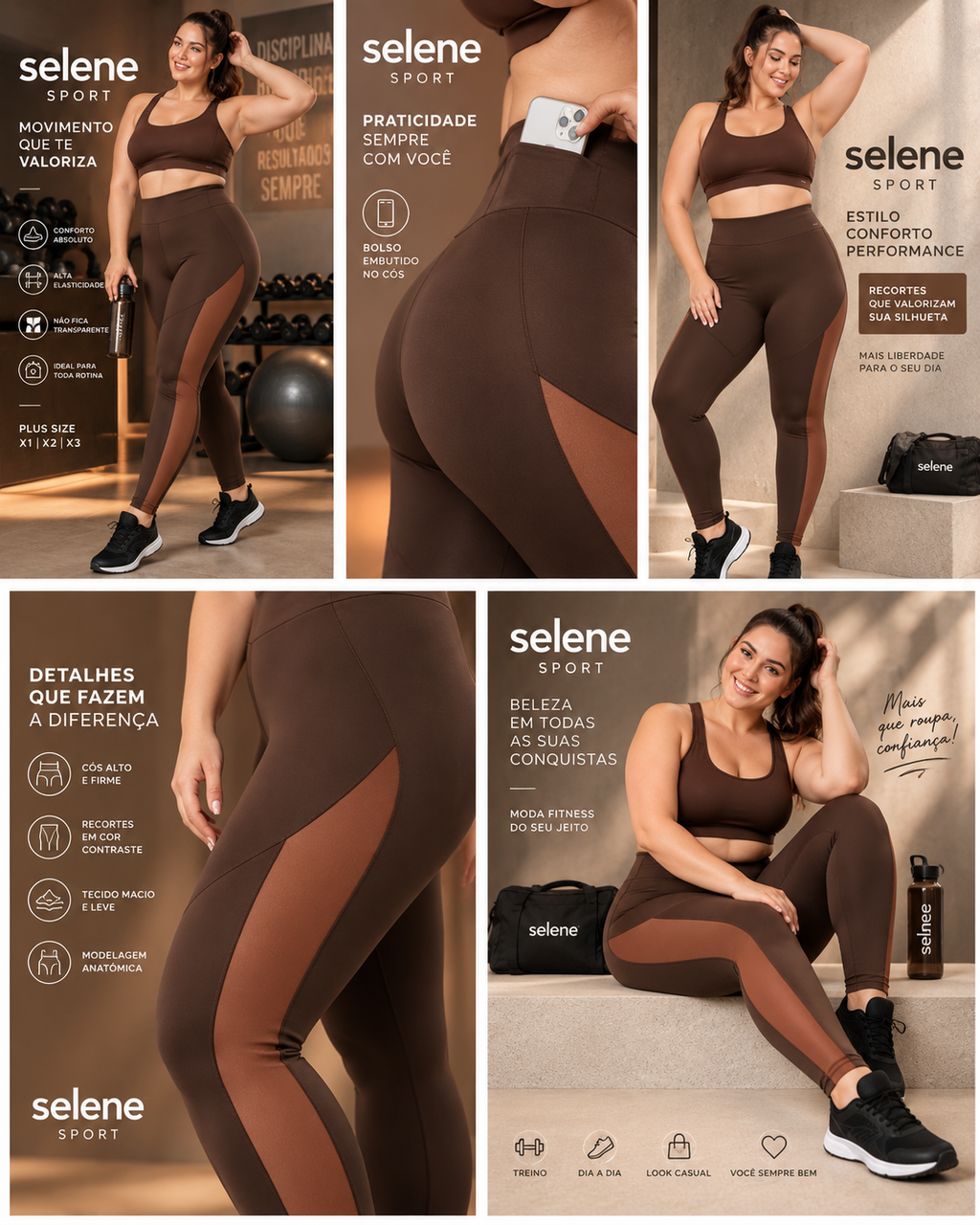 Legging com recorte Plus 24932