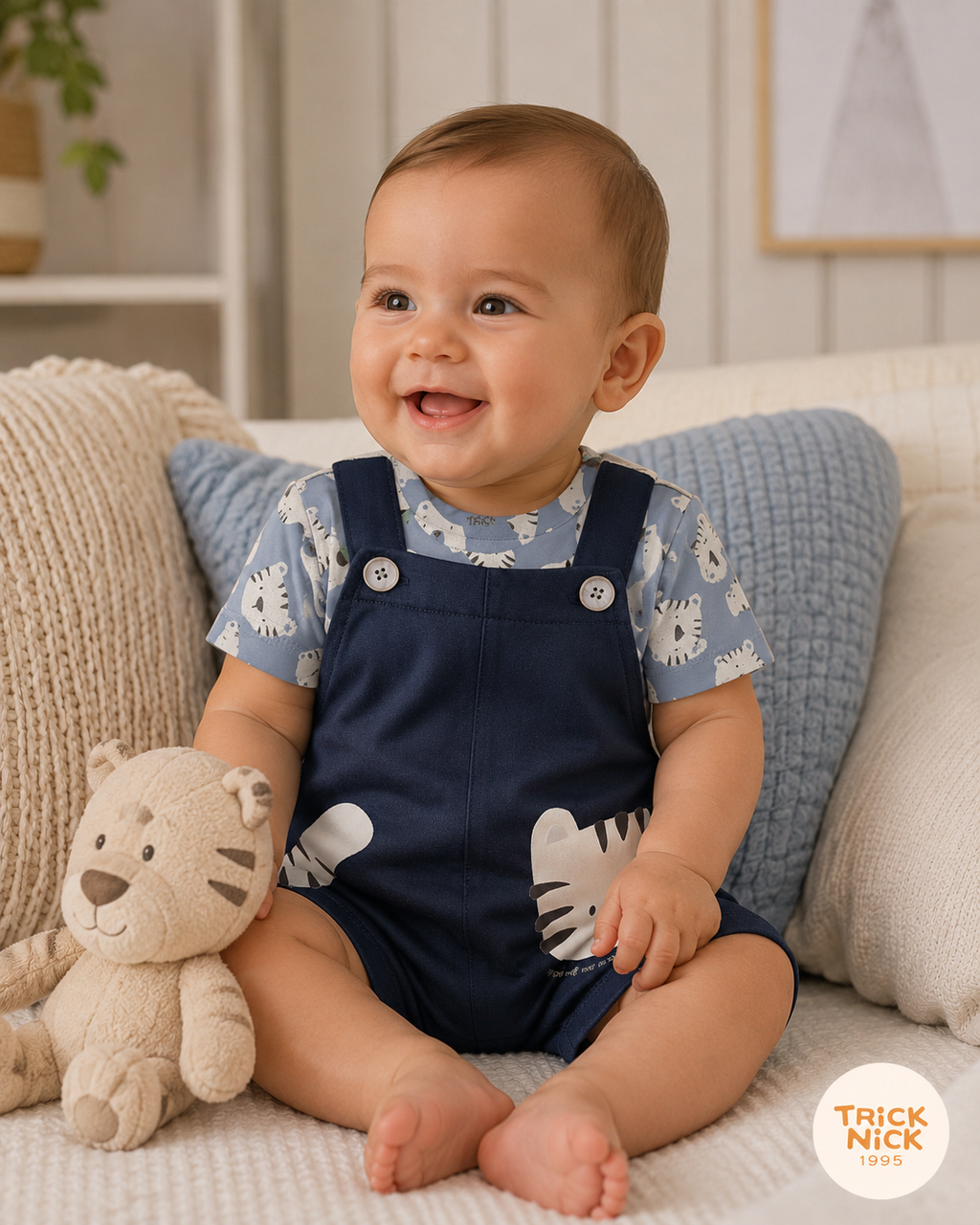 Conjunto Infantil Camiseta E Jardineira Trick Nick 1027411