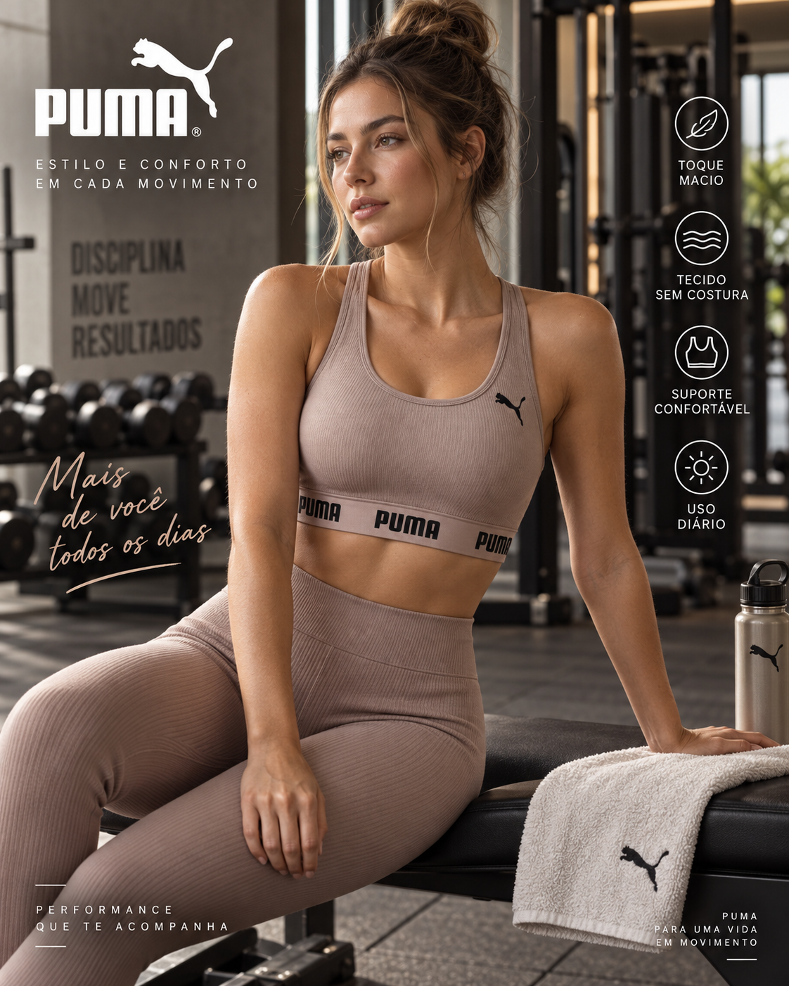 Top puma sem costura