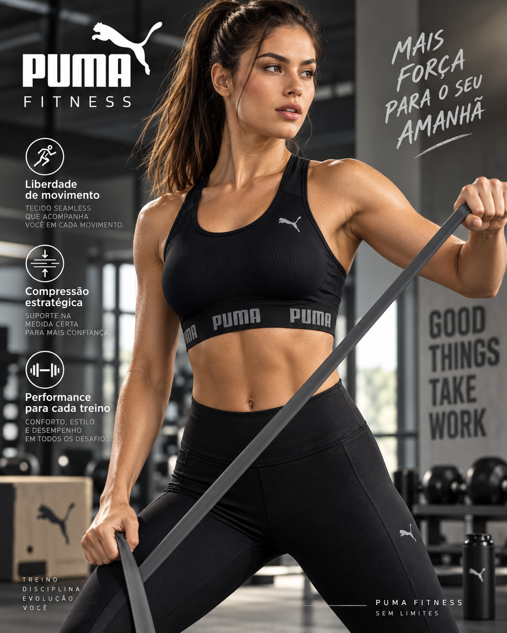 Top puma sem costura