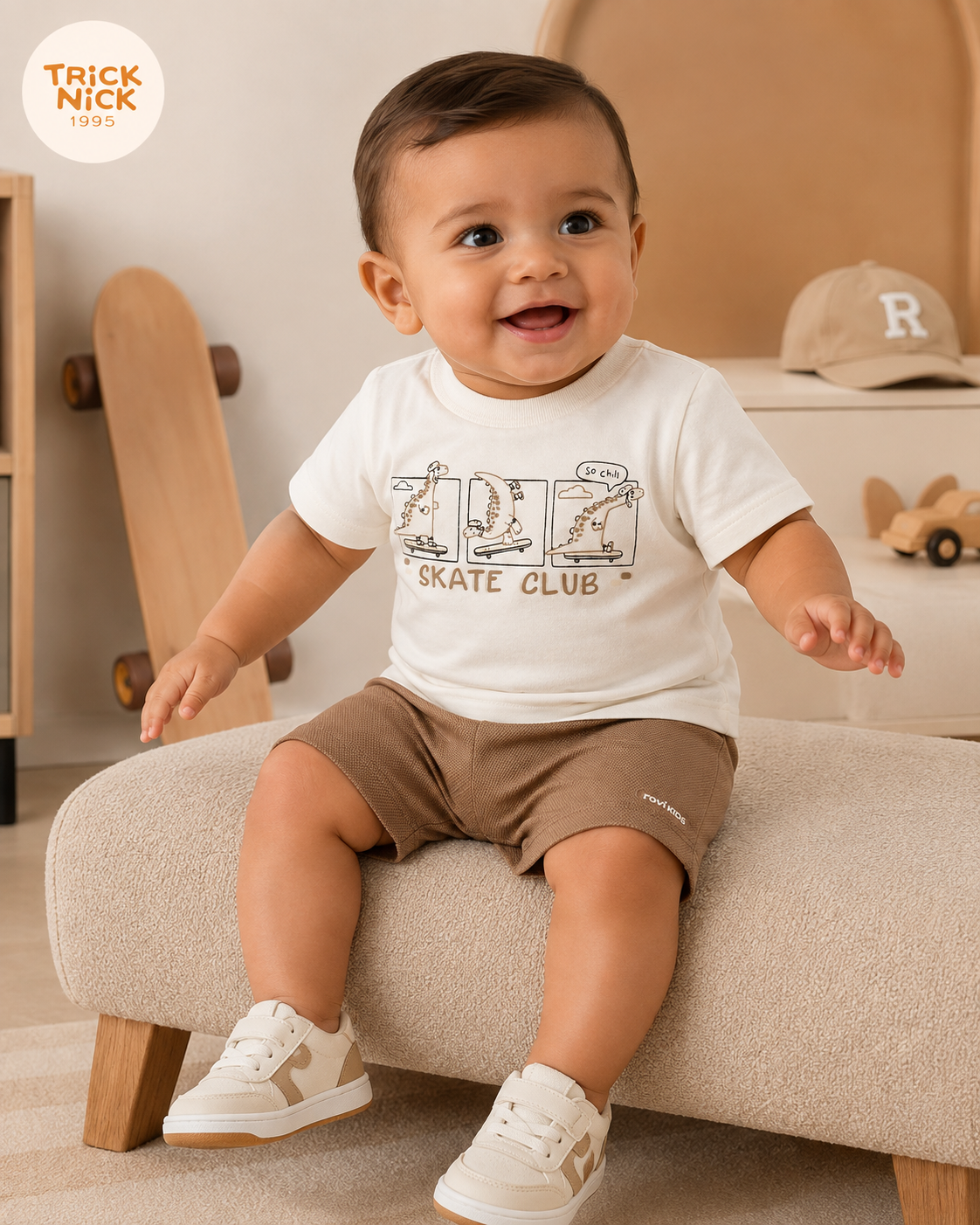 Conjunto Camiseta Com Bermuda Infantil Rovi Kids 3028990