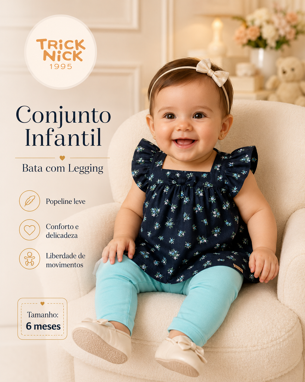 Conjunto Infantil Bata Com Legging Trick Nick 1199060