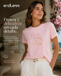 T-Shirt Feminina Com Rebite e Bordado Endless E16099