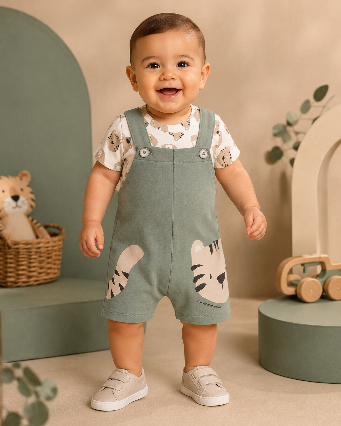 Conjunto Infantil Camiseta E Jardineira Trick Nick 1027411