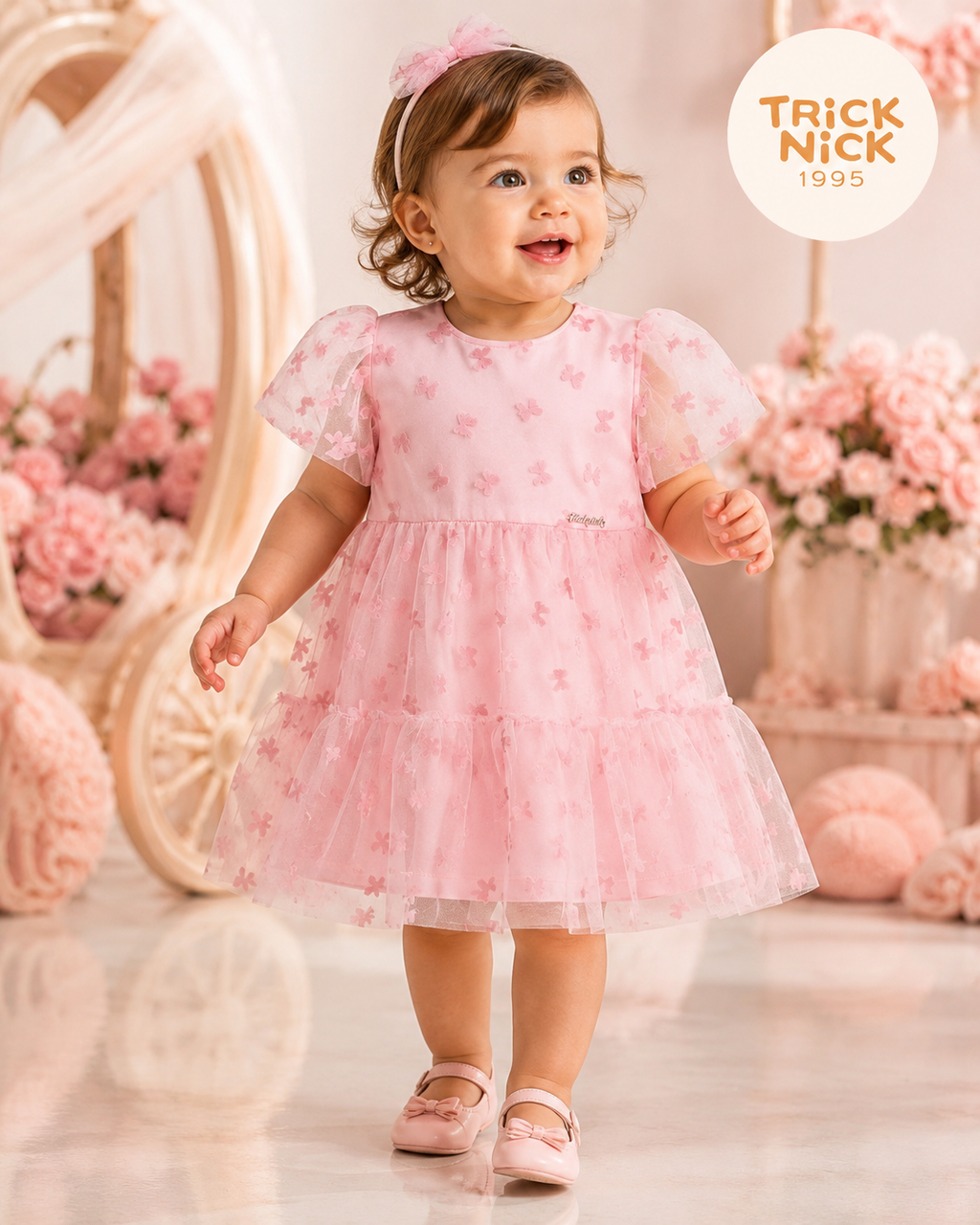Vestido Feminino Infantil Com Tule Trick Nick 1171361
