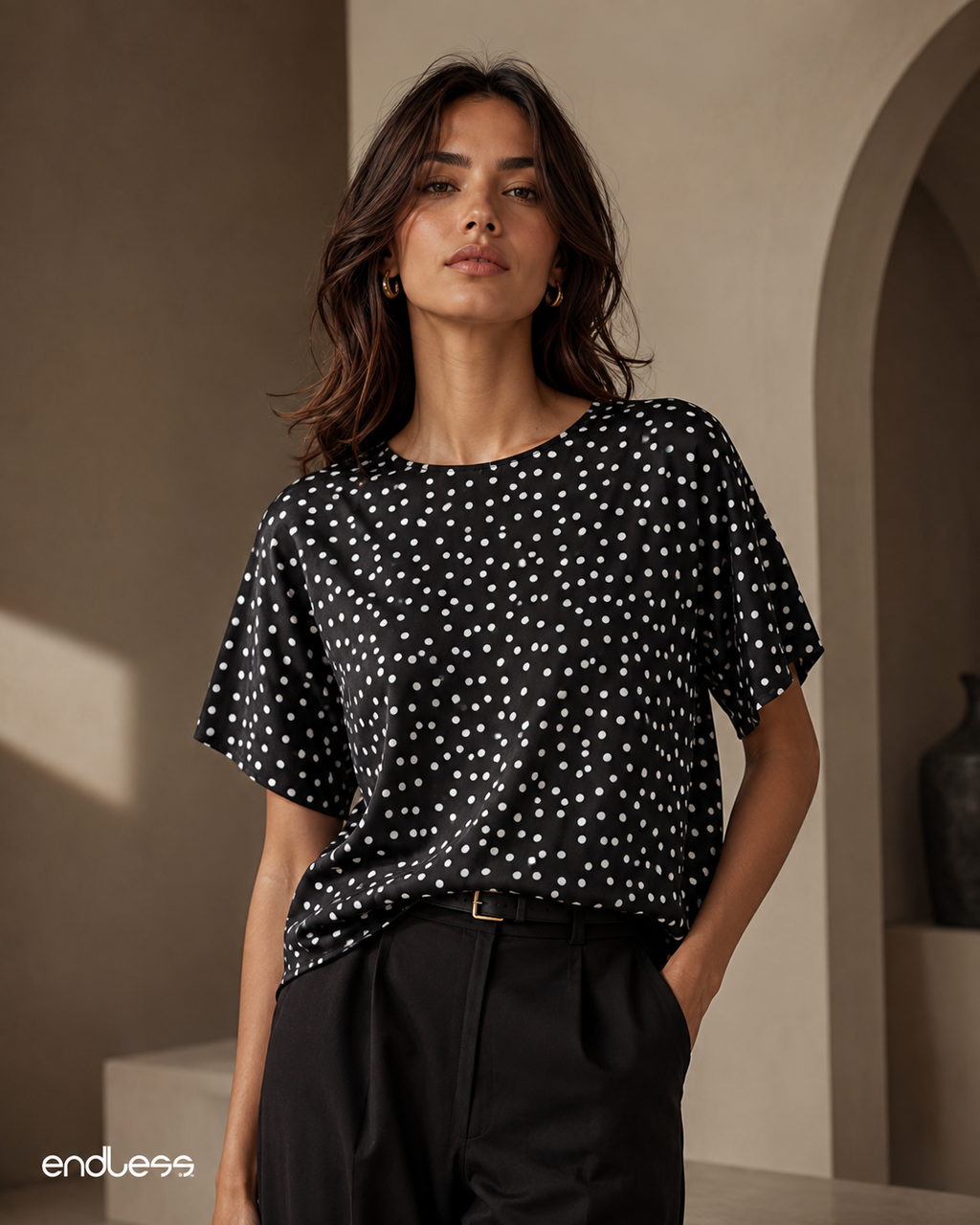 Blusa Feminina Viscose Acetinada Estampada E6111