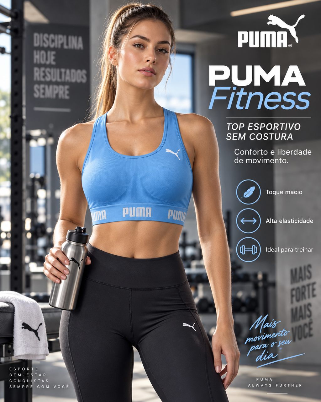 Top puma sem costura