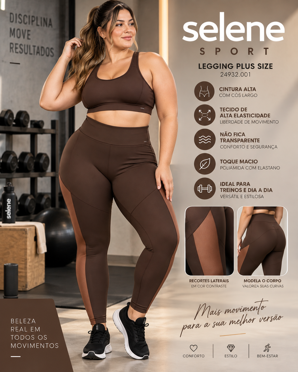 Legging com recorte Plus 24932