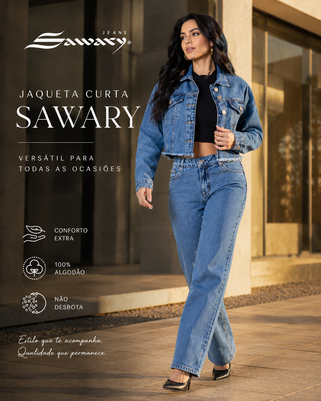 Jaqueta Jeans Sawary - 283251    (No Lycra)