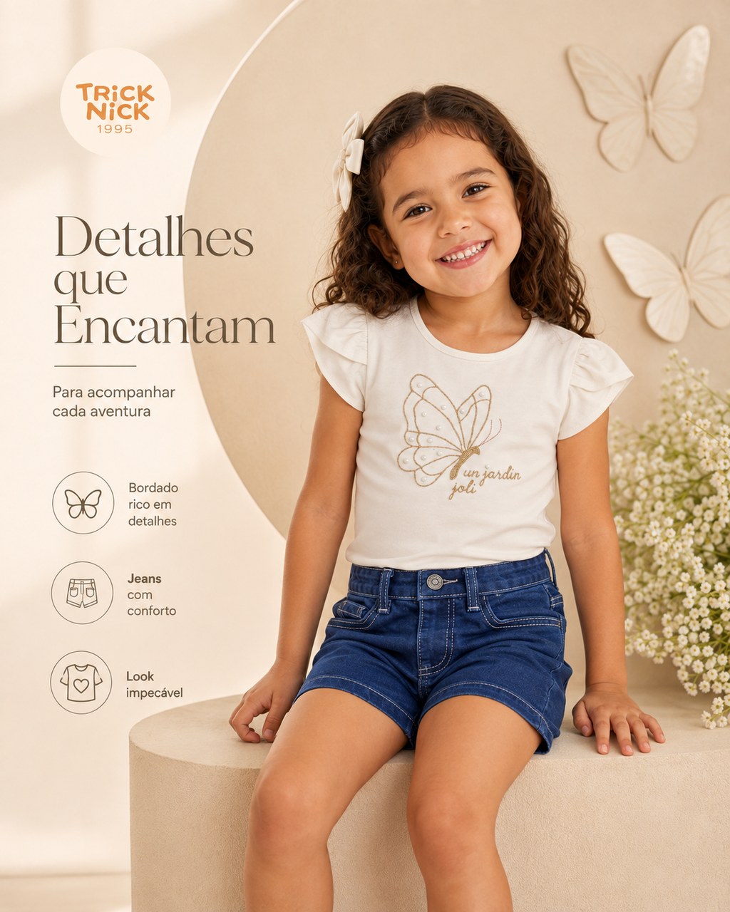 Conjunto Infantil Blusa Com Shorts Trick Nick
 Código: 1171541