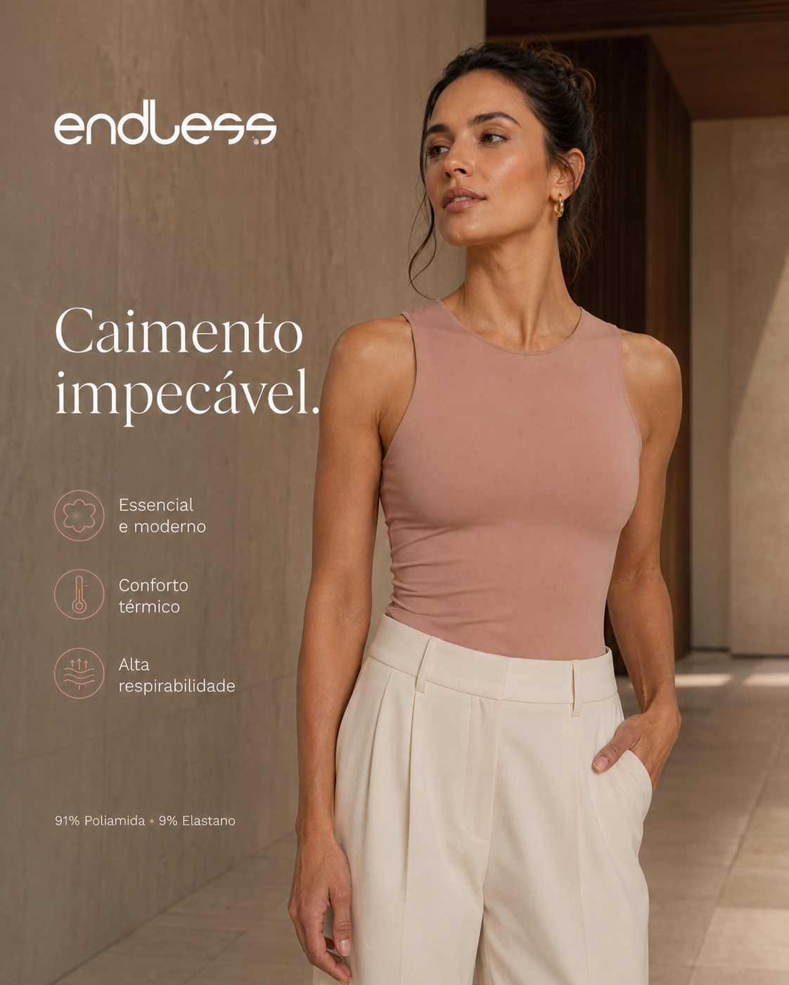 Regata Feminina Endless Polimida E16054