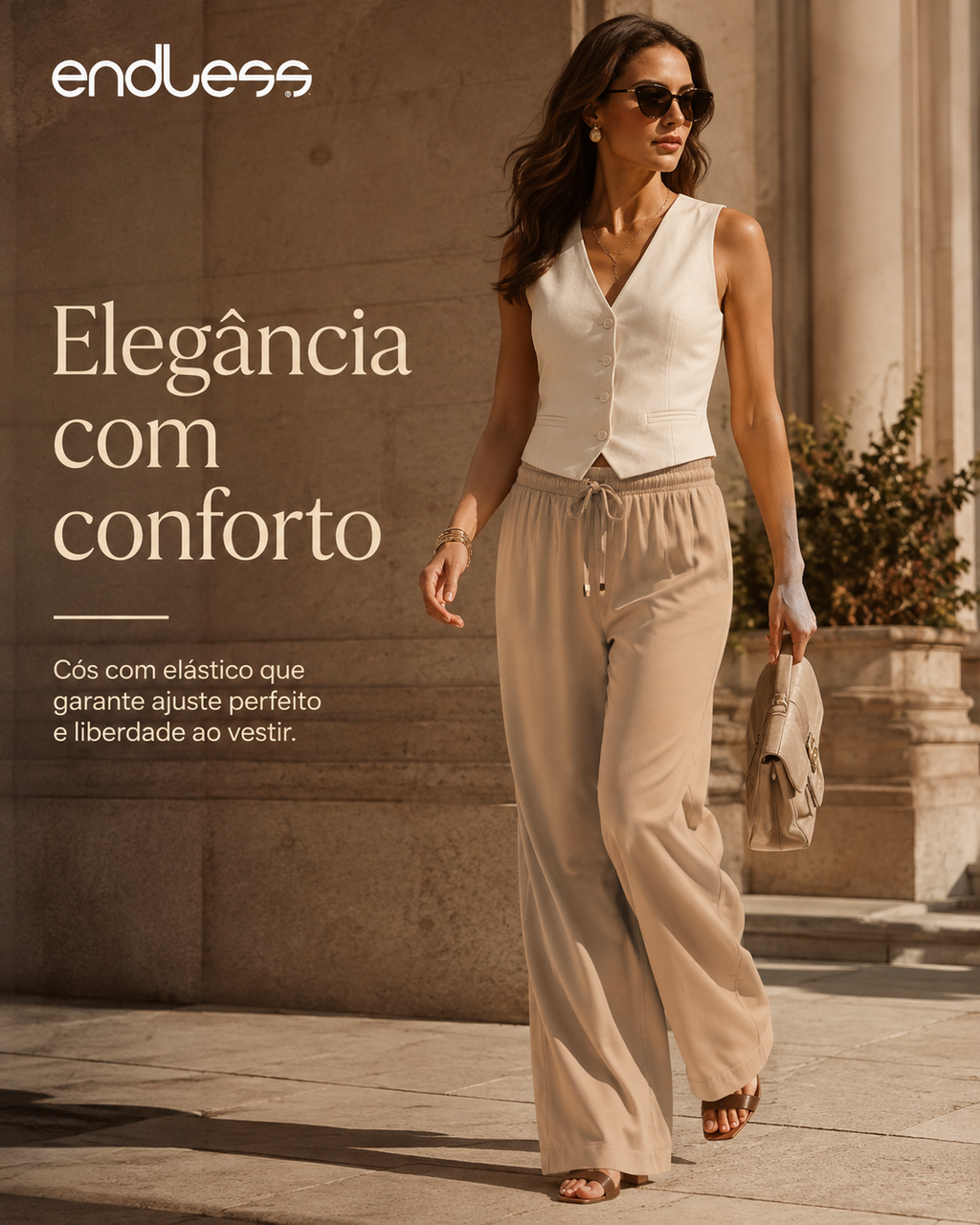 Calça Feminina Em Tecido Alfaiataria Endless E16005