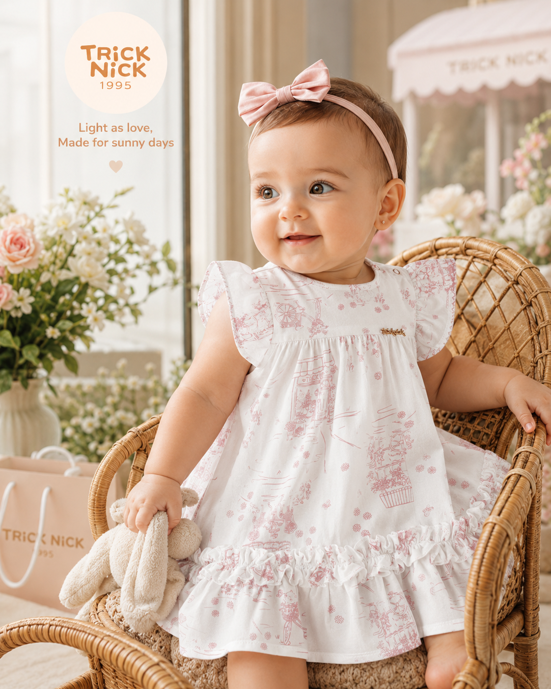Vestido Infantil Feminino Estampado Trick Nick 1137130