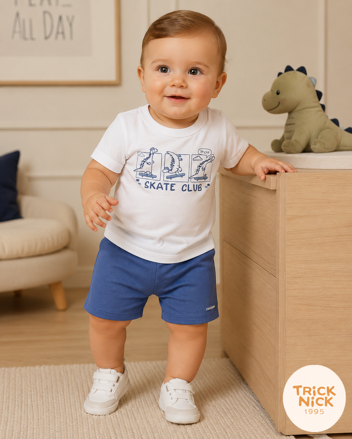 Conjunto Camiseta Com Bermuda Infantil Rovi Kids 3028990
