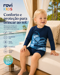 Conjunto Camiseta Manga Longa E Sunga UV Rovi Kids